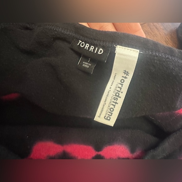 Torrid Rainbow Tie Dye off the shoulder sweater - Picture 4 of 6